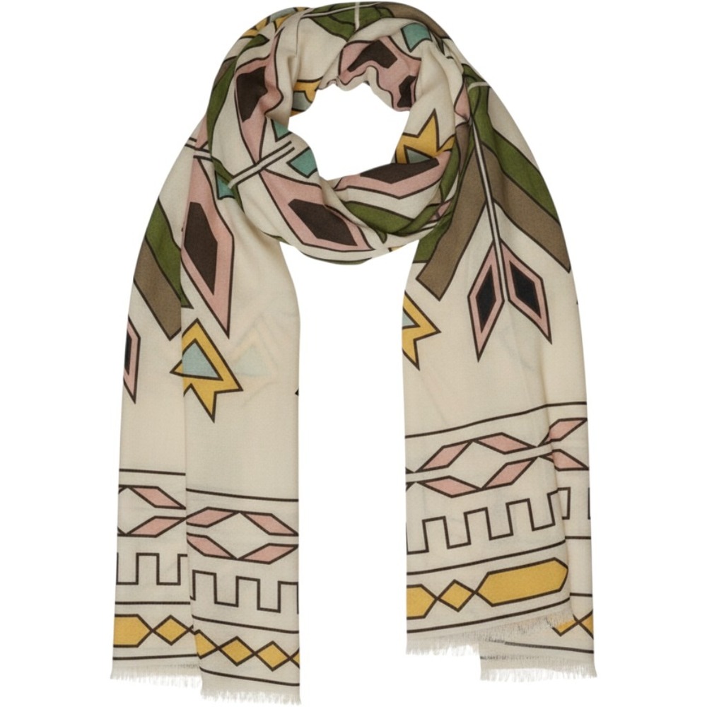 NWOT 8th Gen 100% Wool Scarf Coast Salish Geometric Art Multi Wrap